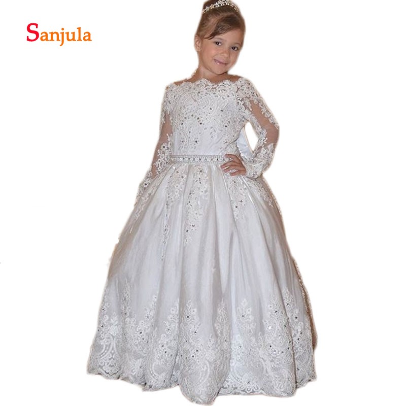 Long Sleeve Flower Girls Dresses Scoop Backless Sexy Girls Pageant Party Dresses Back Bow Lace Appliques Beaded Kid D91, Black
Long Sleeve Flower Girls Dresses Scoop Backless Sexy Girls Pageant Party Dresses Back Bow Lace Appliques Beaded Kid D91, Black