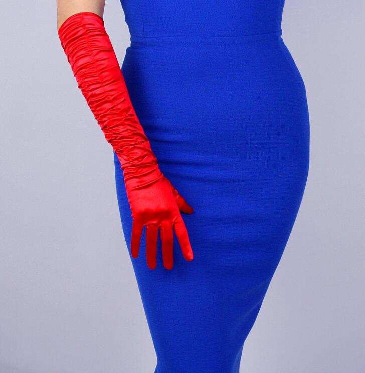 Five Fingers Gloves Women's Elegant Solid Color Long Satin Glove Female Spring Summer Sunscreen Club Party Dancing Red R1867
Five Fingers Gloves Women's Elegant Solid Color Long Satin Glove Female Spring Summer Sunscreen Club Party Dancing Red R1867