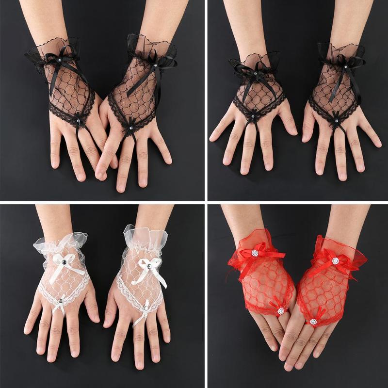 Elegant Sexy Lace Fingerless Bowknot Evening Party Fingerless Short Gloves Accessory Glove luvas
Elegant Sexy Lace Fingerless Bowknot Evening Party Fingerless Short Gloves Accessory Glove luvas