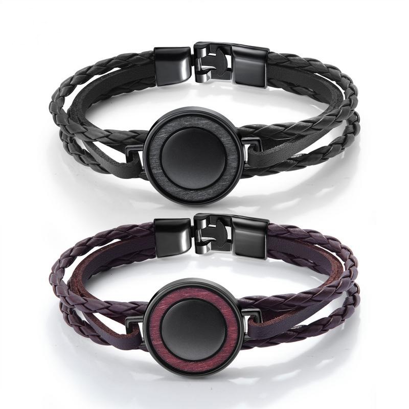 Handmade Braid Round Natural Wood Bracelet Bangle Multi-layer Leather Hand Chain Buckle Men Women Charm Style Bracelet
Handmade Braid Round Natural Wood Bracelet Bangle Multi-layer Leather Hand Chain Buckle Men Women Charm Style Bracelet