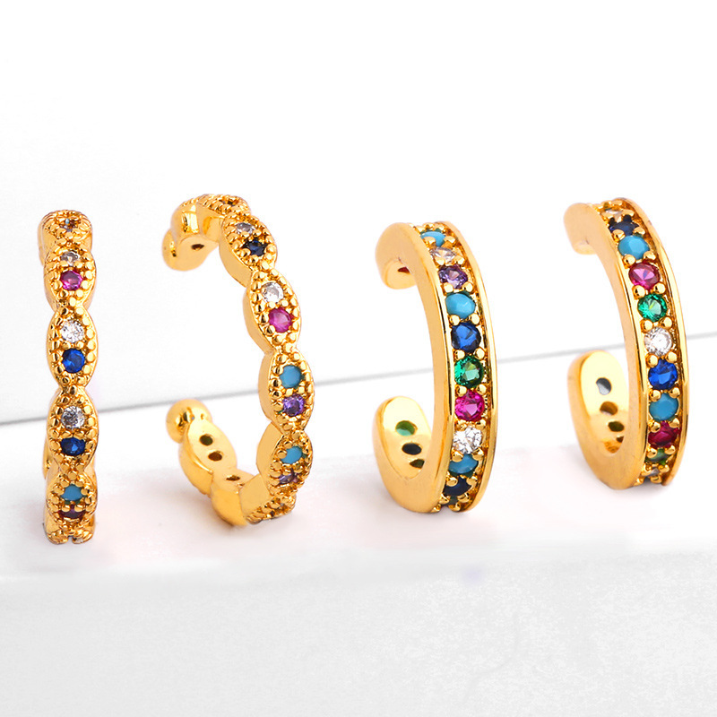 Luxury Rainbow CZ Stud Earrings Ear Cuff For Women Girls Colorful C-Shape No Pierce Small Circle Earrings Jewelry Party Gift
Luxury Rainbow CZ Stud Earrings Ear Cuff For Women Girls Colorful C-Shape No Pierce Small Circle Earrings Jewelry Party Gift