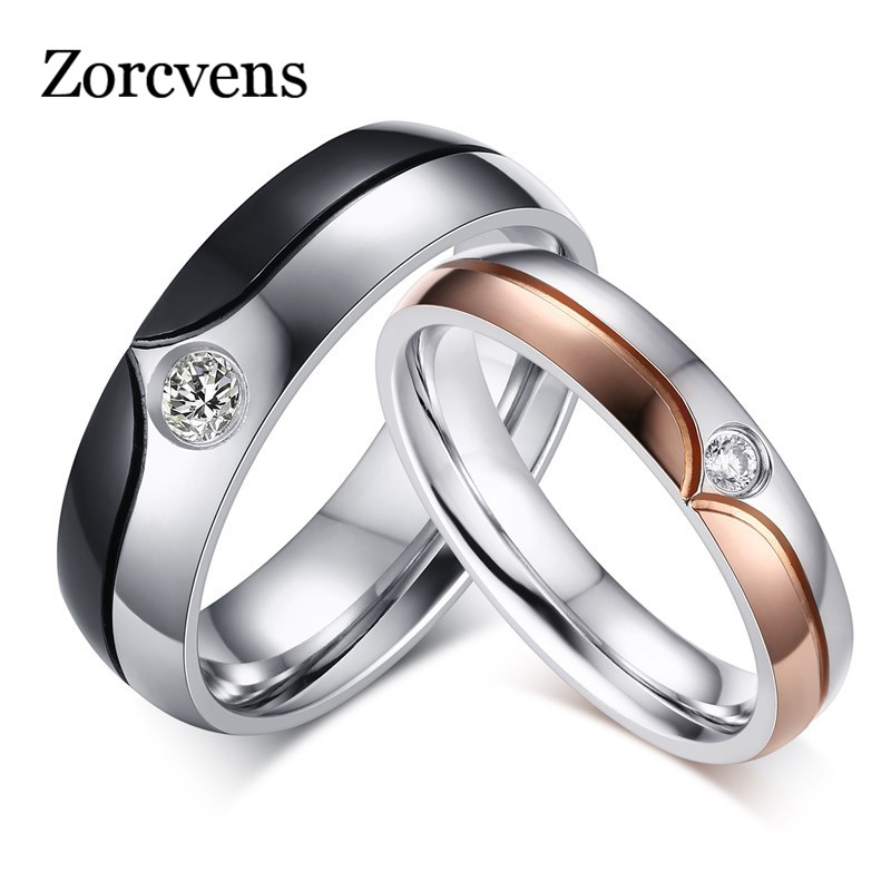 ZORCVENS Brand CZ Stone Wedding Rings for Women Men Rose Gold-color Ring Alliance Engagement Band Bijoux
ZORCVENS Brand CZ Stone Wedding Rings for Women Men Rose Gold-color Ring Alliance Engagement Band Bijoux
