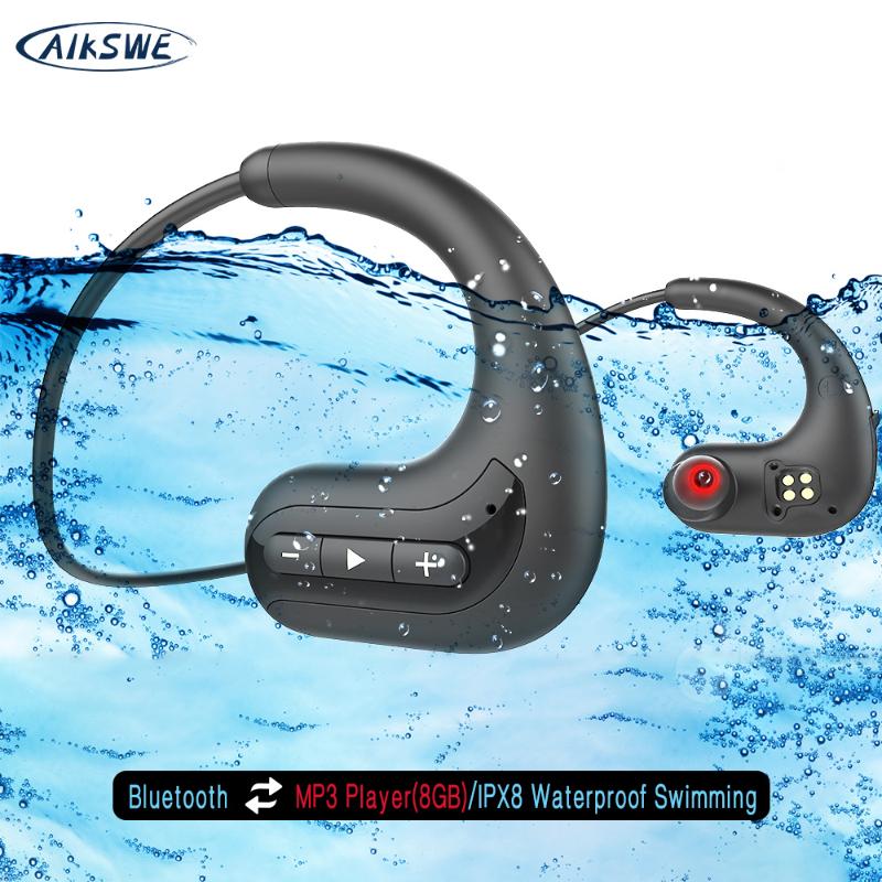 AIKSWE Wireless headphones Bluetooth 8GB IPX8 Waterproof MP3 Music Player Swimming Diving Sport Headset For Huawei
AIKSWE Wireless headphones Bluetooth 8GB IPX8 Waterproof MP3 Music Player Swimming Diving Sport Headset For Huawei
