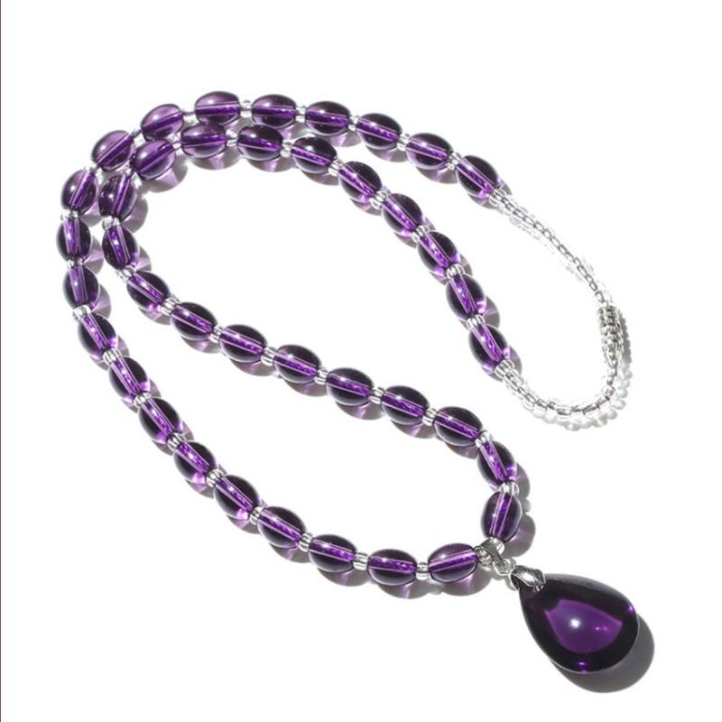 Silver Plated Water Drop Natural Purple Amethysts Crystal Pendant Beads Chain Necklace for Elegant Women Jewelry
Silver Plated Water Drop Natural Purple Amethysts Crystal Pendant Beads Chain Necklace for Elegant Women Jewelry