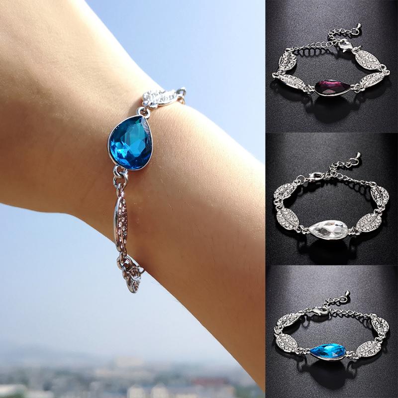 Belleper Trendy Leaf Water Drop Shaped Crystal Bracelets Women Lady Adjustable Fashion Jewelry Gifts Wedding Wristlet Bracelet
Belleper Trendy Leaf Water Drop Shaped Crystal Bracelets Women Lady Adjustable Fashion Jewelry Gifts Wedding Wristlet Bracelet