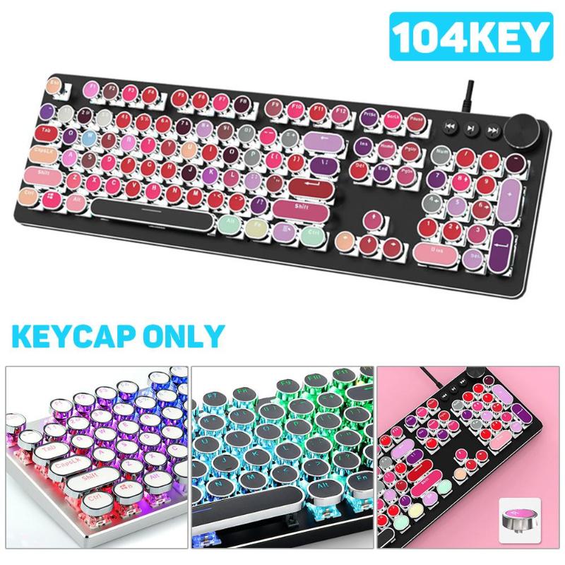 104Pcs/Set PBT Universal Round Key Cap Keycaps for Cherry MX Mechanical Keyboard 2020
104Pcs/Set PBT Universal Round Key Cap Keycaps for Cherry MX Mechanical Keyboard 2020