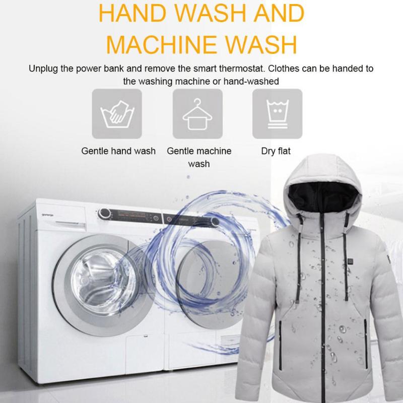 6XL Heated Jacket Electric Outdoor USB Heated Coat Thermal Jacket Washable Clothing Heating Vests Winter Dropshipping