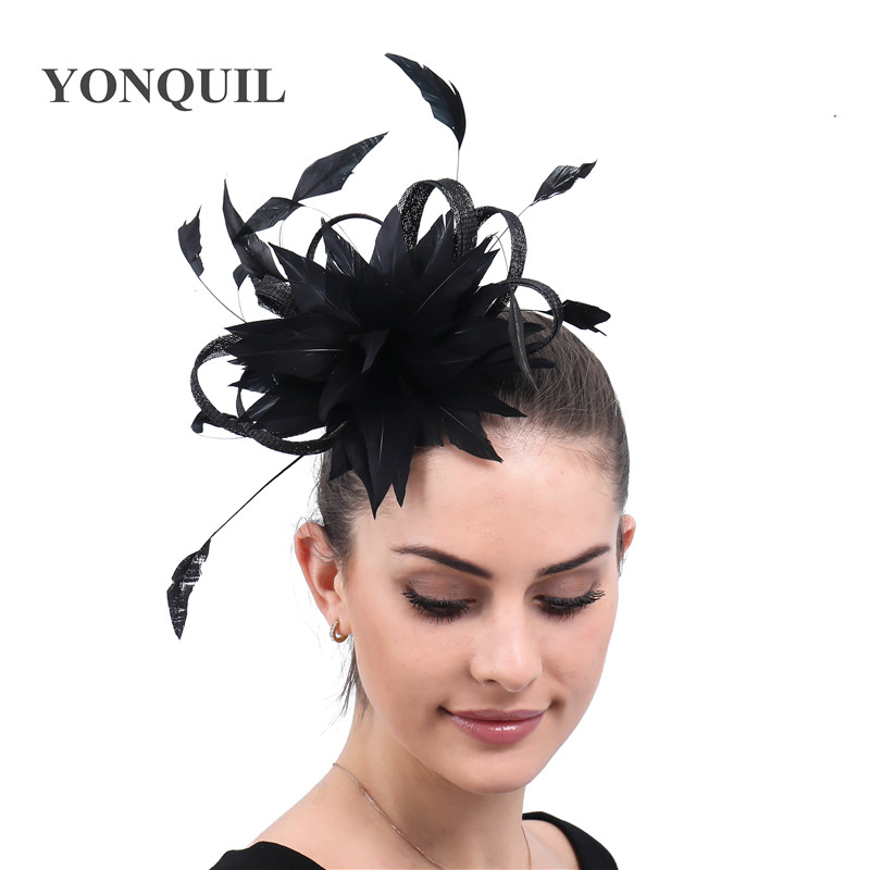 Ladies Black Party Church Fashion Fascinator Hair Accessories Headwear Feathers Flower For Women Hair Clips Feather Bands
Ladies Black Party Church Fashion Fascinator Hair Accessories Headwear Feathers Flower For Women Hair Clips Feather Bands