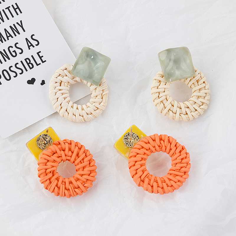 AENSOA Fashion Korea Orange Bamboo Round Drop Earrings For Women Handmade Rattan Straw Braid Circle Earrings Jewelry 2 Colors, Silver
AENSOA Fashion Korea Orange Bamboo Round Drop Earrings For Women Handmade Rattan Straw Braid Circle Earrings Jewelry 2 Colors, Silver