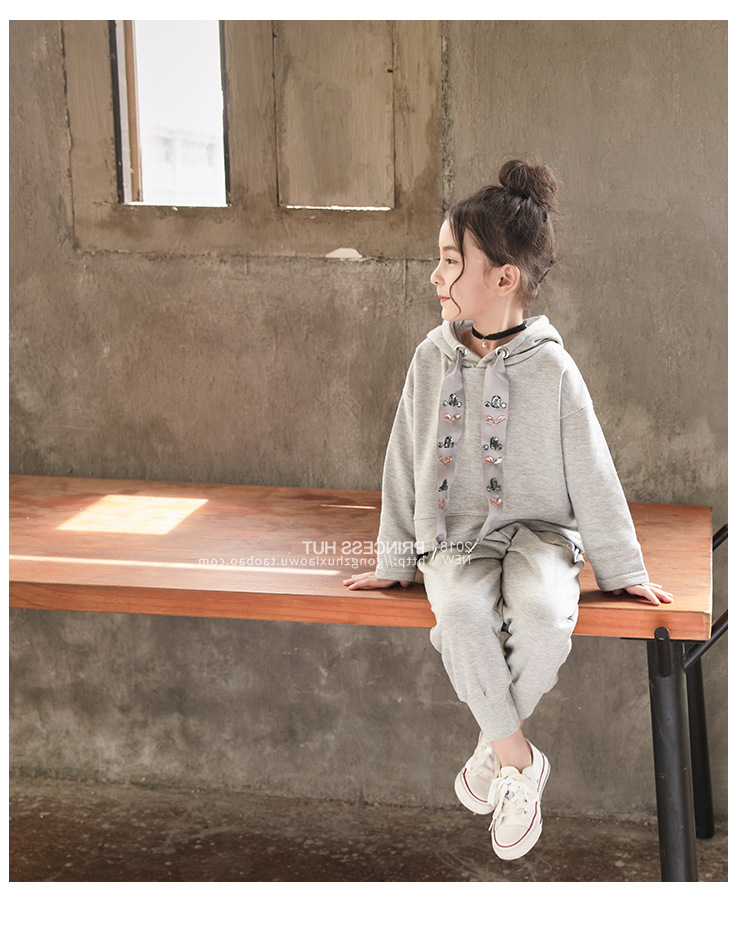 Clothes for kids clothes girls clothing set hoodies tops and pants children 2pieces sport suit girl tracksuitX1019