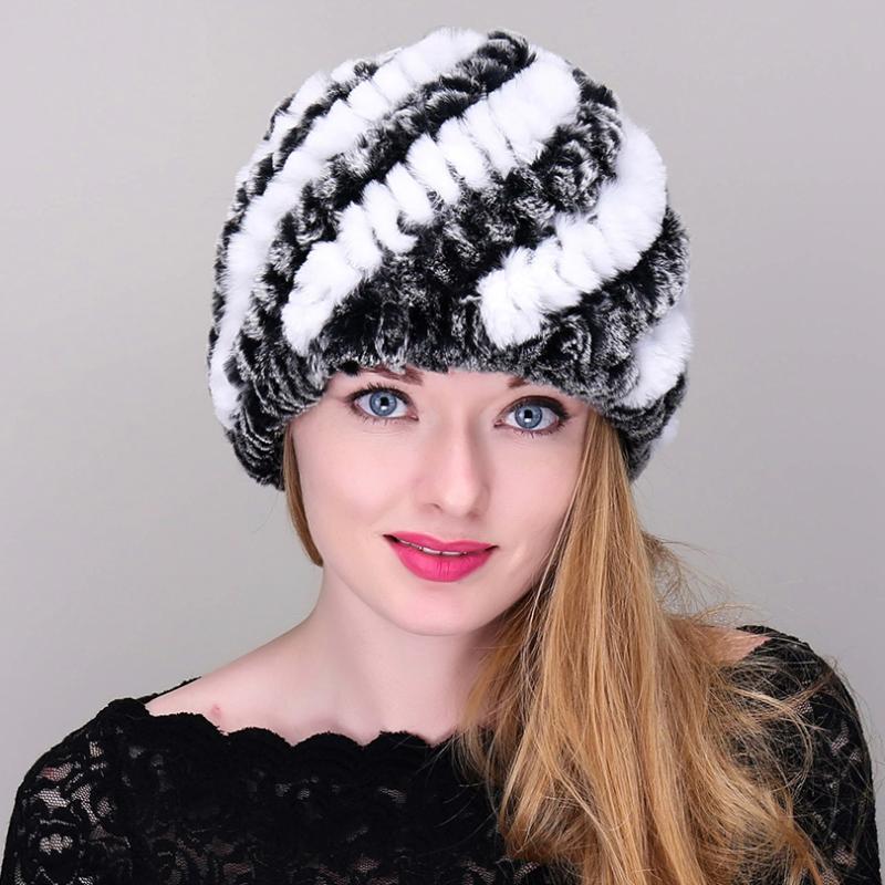 Winter Warm Women Knitted Real Rex Fur Hat Natural Striped Rex Fur Cap Female Headgear Women Casual mz023, As pic
Winter Warm Women Knitted Real Rex Fur Hat Natural Striped Rex Fur Cap Female Headgear Women Casual mz023, As pic