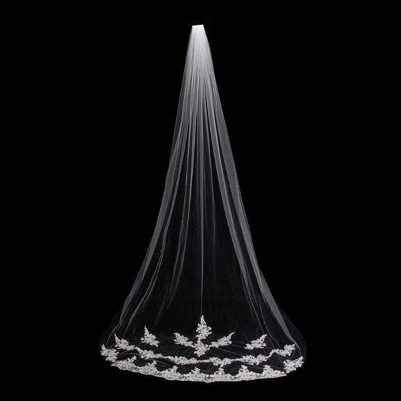Beuatiful Lace Bridal Veil With Comb 3m Long Mesh Wedding Cathedral Applique Bridal Hats White/Ivory Veu De Noiva 3
Beuatiful Lace Bridal Veil With Comb 3m Long Mesh Wedding Cathedral Applique Bridal Hats White/Ivory Veu De Noiva 3