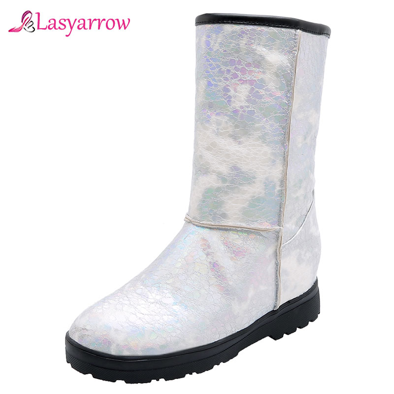 Lasyarrow 2020 new snow boots women round toe slip on flat with mid calf boots comfortable keep warm winter white J1158, Blue
Lasyarrow 2020 new snow boots women round toe slip on flat with mid calf boots comfortable keep warm winter white J1158, Blue