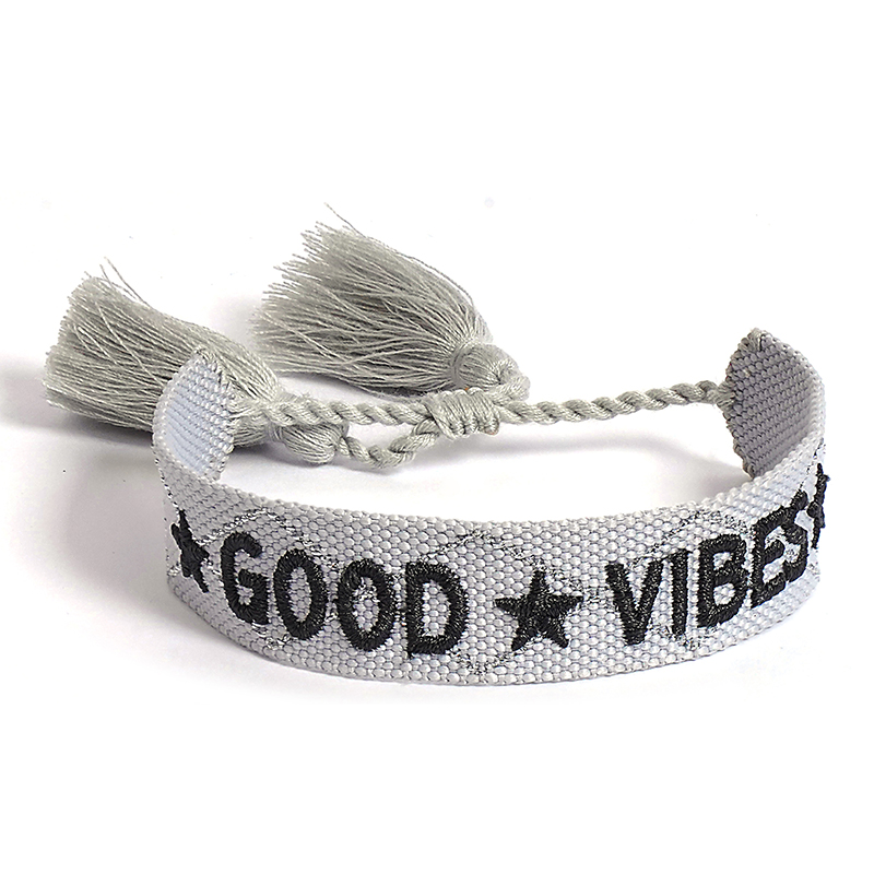 GOOD VIBES handmade bracelet for men women adjustable braided weave bracelet Jewelry gift for friends and couples, Golden;silver
GOOD VIBES handmade bracelet for men women adjustable braided weave bracelet Jewelry gift for friends and couples, Golden;silver