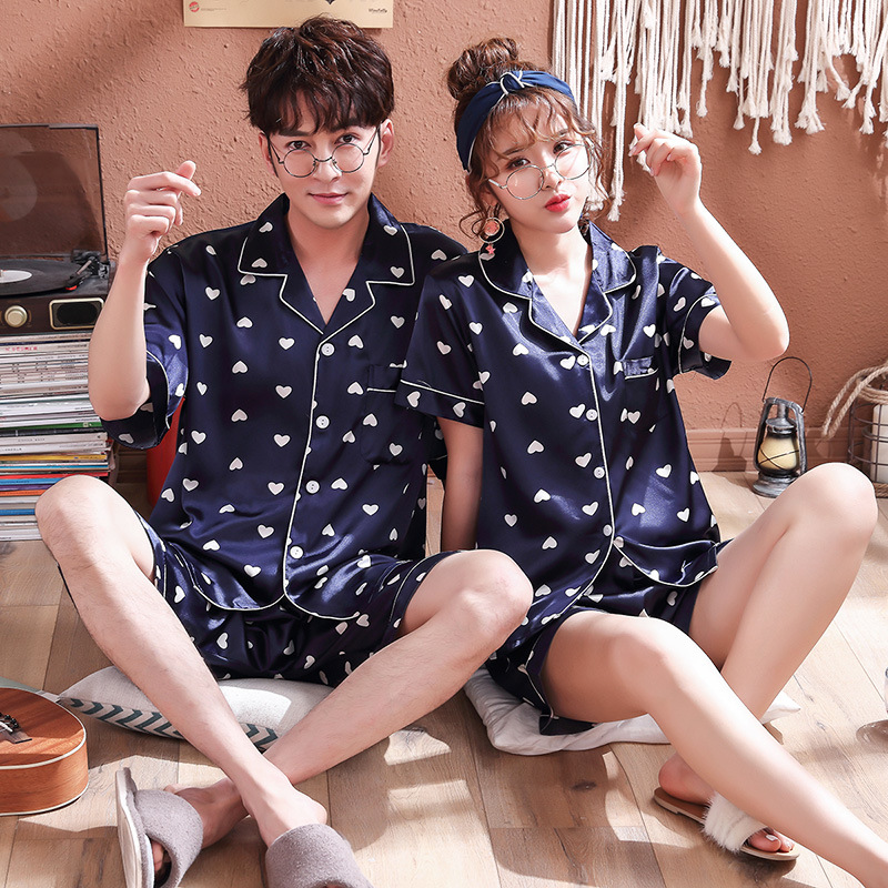 FZSLCYIYI Lovers Pajamas Couples Unisex Silk Sleepwear Soft Pyjama Sets Nightgown Pajama Sets Short Sleeve Men Lounge Pijamas
FZSLCYIYI Lovers Pajamas Couples Unisex Silk Sleepwear Soft Pyjama Sets Nightgown Pajama Sets Short Sleeve Men Lounge Pijamas