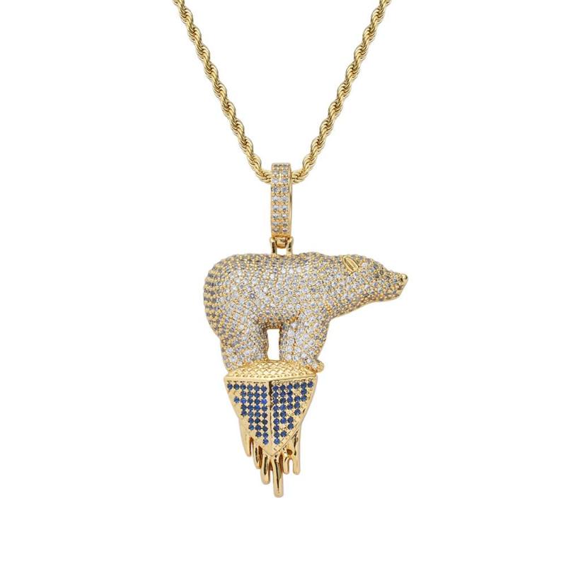 Hip Hop Jewelry Environmental Theme Glacier Polar Bear Fashion Pendant Copper Inlaid Zircon Necklace
Hip Hop Jewelry Environmental Theme Glacier Polar Bear Fashion Pendant Copper Inlaid Zircon Necklace