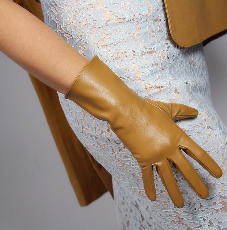 Women's fashion sexy slim faux pu leather glove lady's club performance formal party leather brown glove 28cm R1951
Women's fashion sexy slim faux pu leather glove lady's club performance formal party leather brown glove 28cm R1951