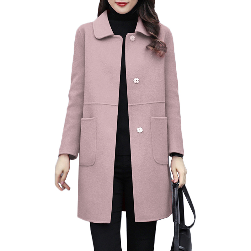 2020 New Women Outerwear Autumn Winter Clothing Fashion Woolen Blends Slim Female Elegant Woolen Coat Large size Casual Tops 256, Black
2020 New Women Outerwear Autumn Winter Clothing Fashion Woolen Blends Slim Female Elegant Woolen Coat Large size Casual Tops 256, Black