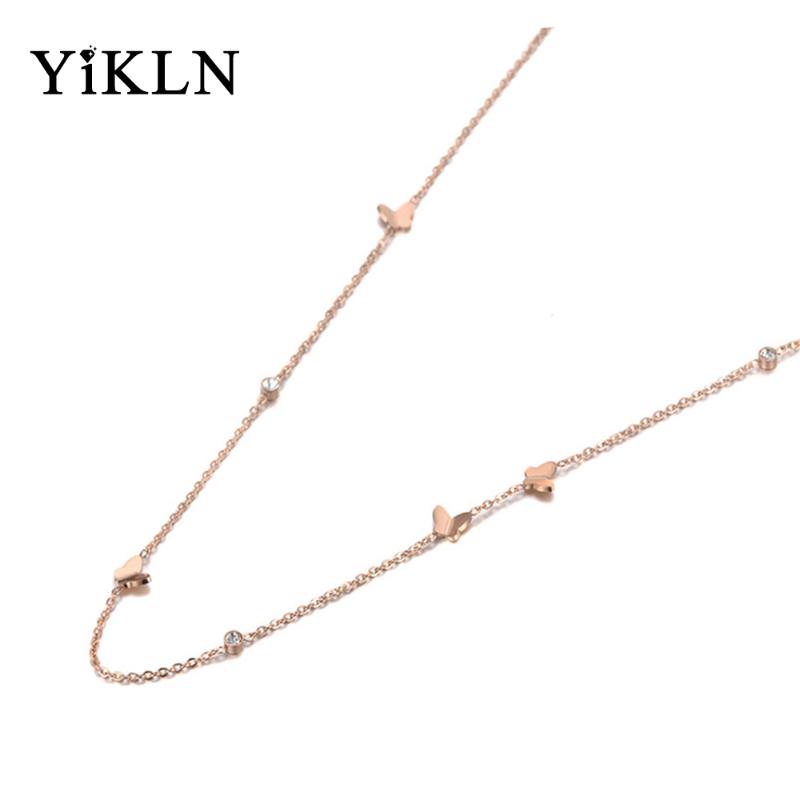 YiKLN Trendy Stainless Steel Butterfly CZ Crystal Choker Necklace Jewelry Lovely Pendant Chain Necklace For Women Girls YN19119
YiKLN Trendy Stainless Steel Butterfly CZ Crystal Choker Necklace Jewelry Lovely Pendant Chain Necklace For Women Girls YN19119