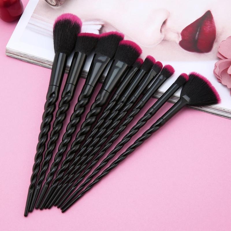 NEW BLACK+RED 10PCS/SET Spiral Design Plastic Handle Beauty Makeup Brushes Cosmetic Foundation Powder Blush Make Up Brush Tool
NEW BLACK+RED 10PCS/SET Spiral Design Plastic Handle Beauty Makeup Brushes Cosmetic Foundation Powder Blush Make Up Brush Tool
