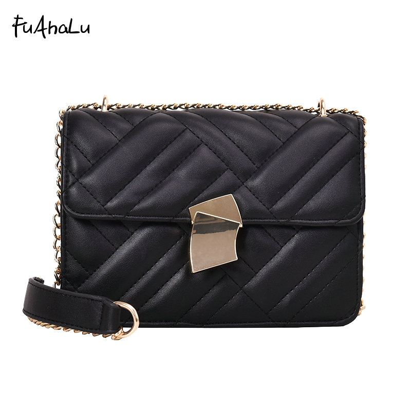 FuAhaLu Fashion Solid Message bag for women the Lock Chains Crossbody bags handbags of PU, Black
FuAhaLu Fashion Solid Message bag for women the Lock Chains Crossbody bags handbags of PU, Black