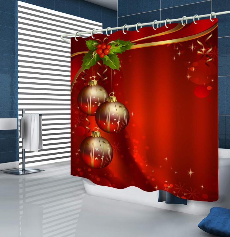 Christmas Red Lantern Print Shower Curtain Waterproof Polyester Cloth & Rustproof Copper Buckle Non-Pollution 71 x 78 inches
Christmas Red Lantern Print Shower Curtain Waterproof Polyester Cloth & Rustproof Copper Buckle Non-Pollution 71 x 78 inches