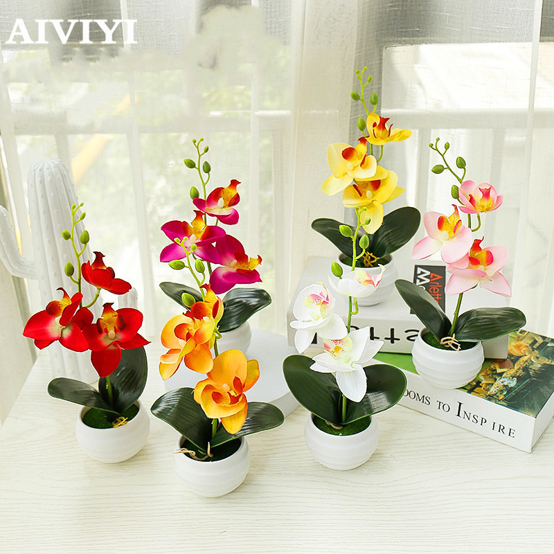 New Three Flower Phalaenopsis Bonsai Wedding Home Decor Artificial Flower Creative Decoration Indoor Artificial Plant Orchid, Orange
New Three Flower Phalaenopsis Bonsai Wedding Home Decor Artificial Flower Creative Decoration Indoor Artificial Plant Orchid, Orange