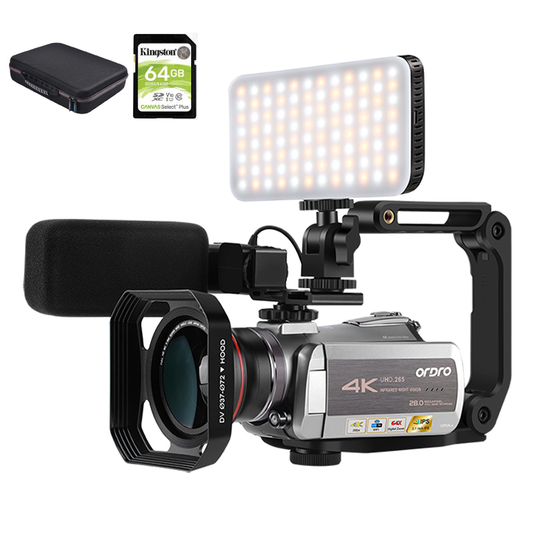 Video Camera Camcorder 4K IR Night Vision Ordro AZ50 Full HD 64X Digital Zoom YouTube Videos Vlog Camera with 64GB SD card, As picture
Video Camera Camcorder 4K IR Night Vision Ordro AZ50 Full HD 64X Digital Zoom YouTube Videos Vlog Camera with 64GB SD card, As picture
