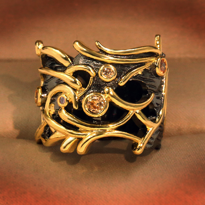 Hot selling Europe Creativity finger Rings for women Top quality Black Gold color Punk Style party jewelry Bague femme Wholesale
Hot selling Europe Creativity finger Rings for women Top quality Black Gold color Punk Style party jewelry Bague femme Wholesale