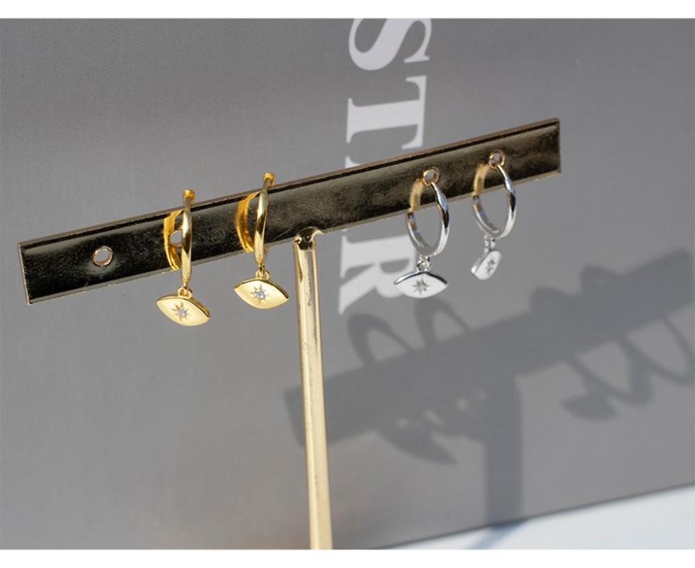 925 Sterling Silver Earring Fashion INS Style Geometric Zircon Eye Short Drop Earring Sweet Wild Female Girl Silver Ear Jewelr
925 Sterling Silver Earring Fashion INS Style Geometric Zircon Eye Short Drop Earring Sweet Wild Female Girl Silver Ear Jewelr