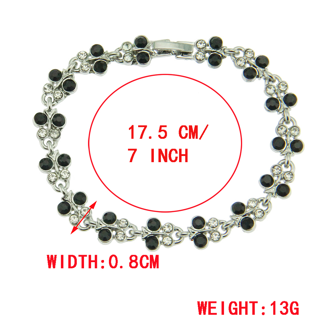 New 6 Styles Gold Silver Colorful Bling Diamond Womens Bijoux Pulseira Chain Love Charm Bracelets Chains Bracelet Wolf Tide Jewelry Gifts for Women