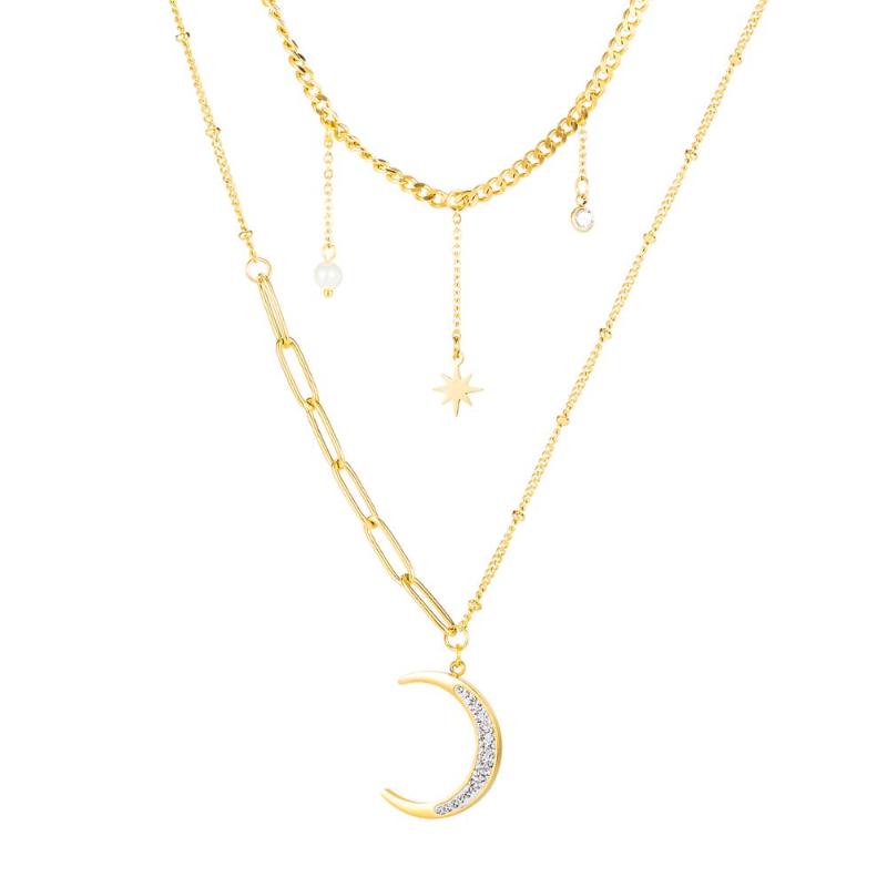 The new star moon set auger sautoir multi-layer chain necklace restoring ancient ways female personality clavicle
The new star moon set auger sautoir multi-layer chain necklace restoring ancient ways female personality clavicle