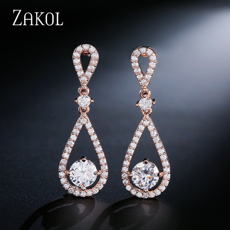 ZAKOL New Design Fashion Round Zirconia Crystal Water Drop Dangle Earrings for Women Wedding Jewelry FSEP2046
ZAKOL New Design Fashion Round Zirconia Crystal Water Drop Dangle Earrings for Women Wedding Jewelry FSEP2046