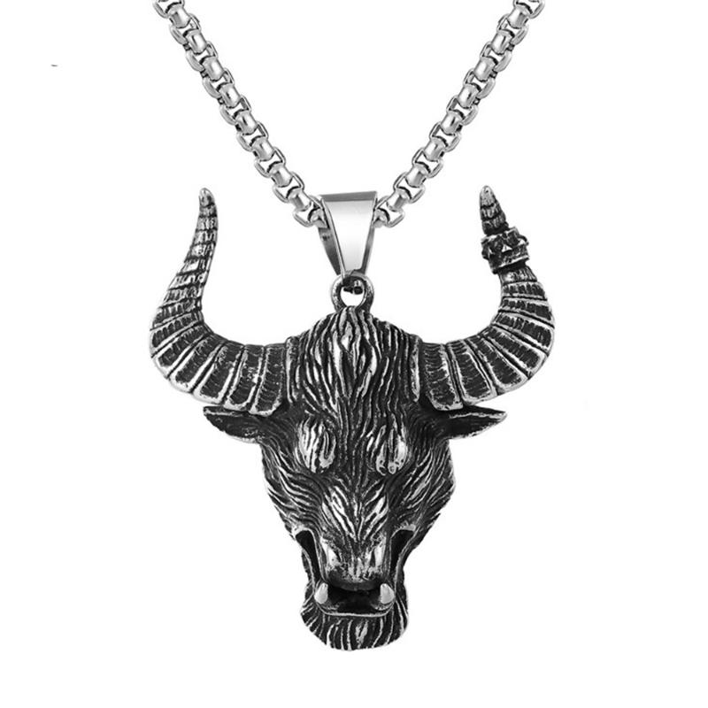 Stainless Steel Vintage Waste Cattle Pendant Necklace Animal Bull Jewelry Necklaces Best Gift For Him
Stainless Steel Vintage Waste Cattle Pendant Necklace Animal Bull Jewelry Necklaces Best Gift For Him
