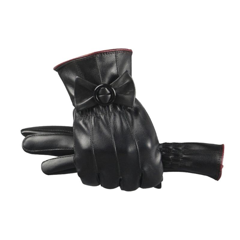 Fashion Women Bow Design Cute Gloves Waterproof Windproof Imitation Leather Mittens Simple All-Finger Touch Screen Glove
Fashion Women Bow Design Cute Gloves Waterproof Windproof Imitation Leather Mittens Simple All-Finger Touch Screen Glove