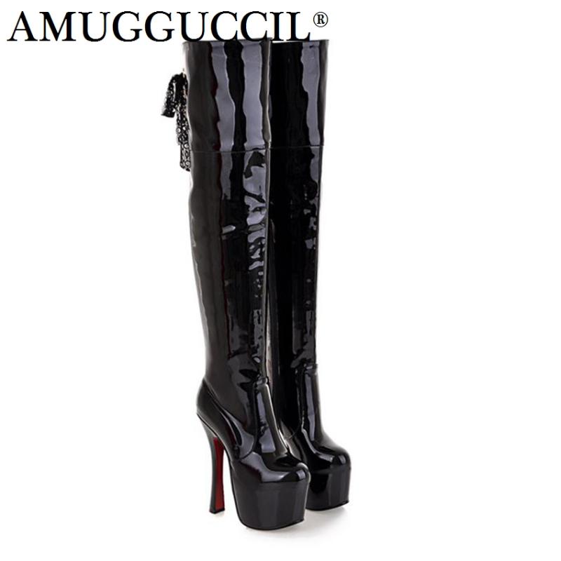 Black White Red Zip Lace Up 16CM High Heel Thigh Platform Over The Knee Winter Lady Women Boot X1660
Black White Red Zip Lace Up 16CM High Heel Thigh Platform Over The Knee Winter Lady Women Boot X1660