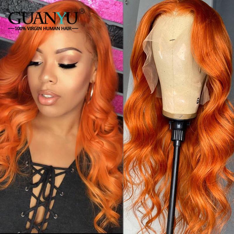 Orange Ginger Lace Front Human Hair Wigs 13X4 Pre Plucked Brazilian Remy Hair Wavy 150% 180% Density, As pic
Orange Ginger Lace Front Human Hair Wigs 13X4 Pre Plucked Brazilian Remy Hair Wavy 150% 180% Density, As pic