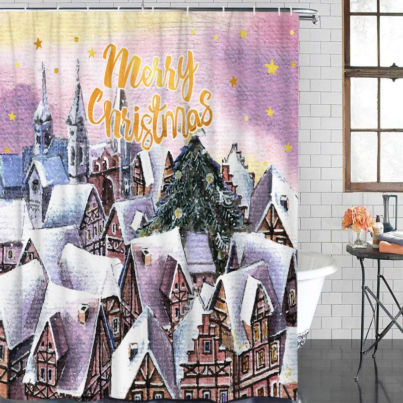 Bathroom Waterproof Curtain Christmas Snow Scene Fabric Shower Curtain Home Bathroom Decor Christmas Shower
Bathroom Waterproof Curtain Christmas Snow Scene Fabric Shower Curtain Home Bathroom Decor Christmas Shower