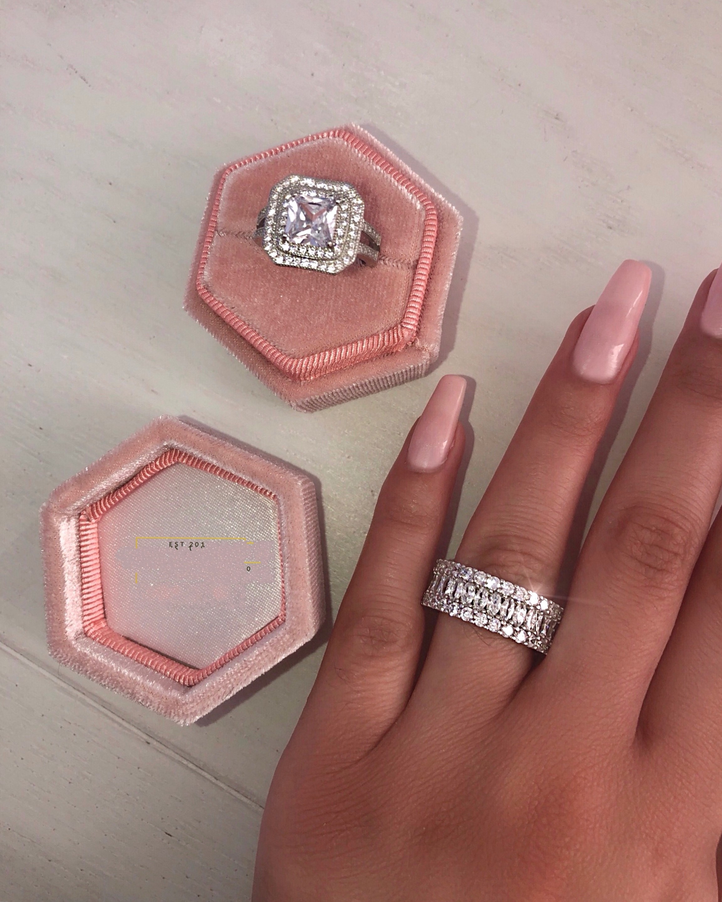 Size 5-10 Brand New Luxury Jewelry 925 Sterling Silver Marquise Cut White Topaz CZ Diamond Party Women Wedding Band Ring For Lover's Gift