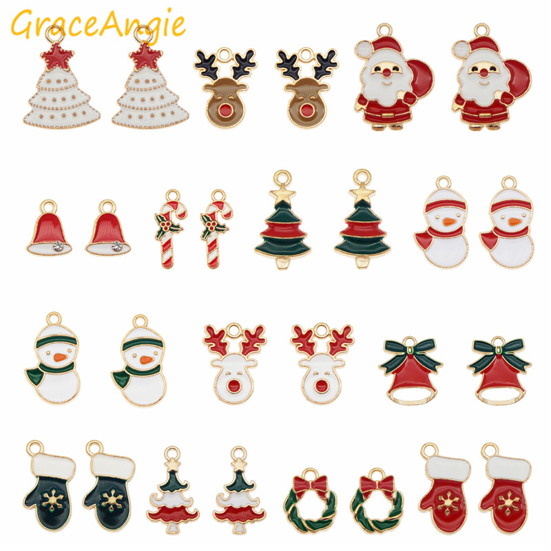GraceAngie 14pcs Christmas Charms Snow man Pendant Necklace Cute Bells Santa claus garland For Earrings Findings DIY Keychain
GraceAngie 14pcs Christmas Charms Snow man Pendant Necklace Cute Bells Santa claus garland For Earrings Findings DIY Keychain