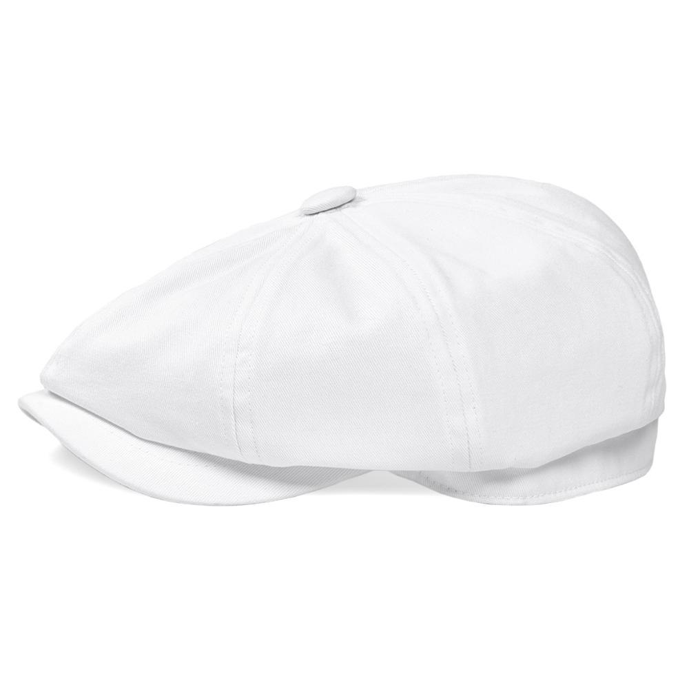 BOTVELA White Twill Cotton Newsboy Cap for Men Women Classic Cabbies Driver Apple Caps Gatsby Flat Hat Baker Boy Headpiece 003 T200911