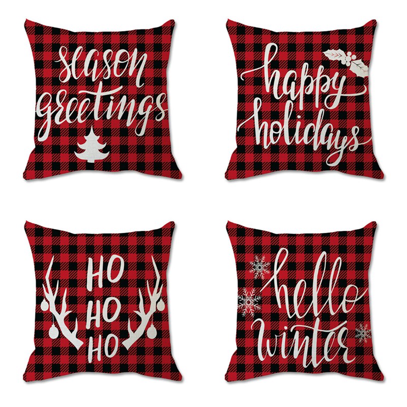 Christmas Linen Pillow Case Classic Lattice Pattern Cushion Cover Festive Red And Black Sofa Pillow Cover
Christmas Linen Pillow Case Classic Lattice Pattern Cushion Cover Festive Red And Black Sofa Pillow Cover