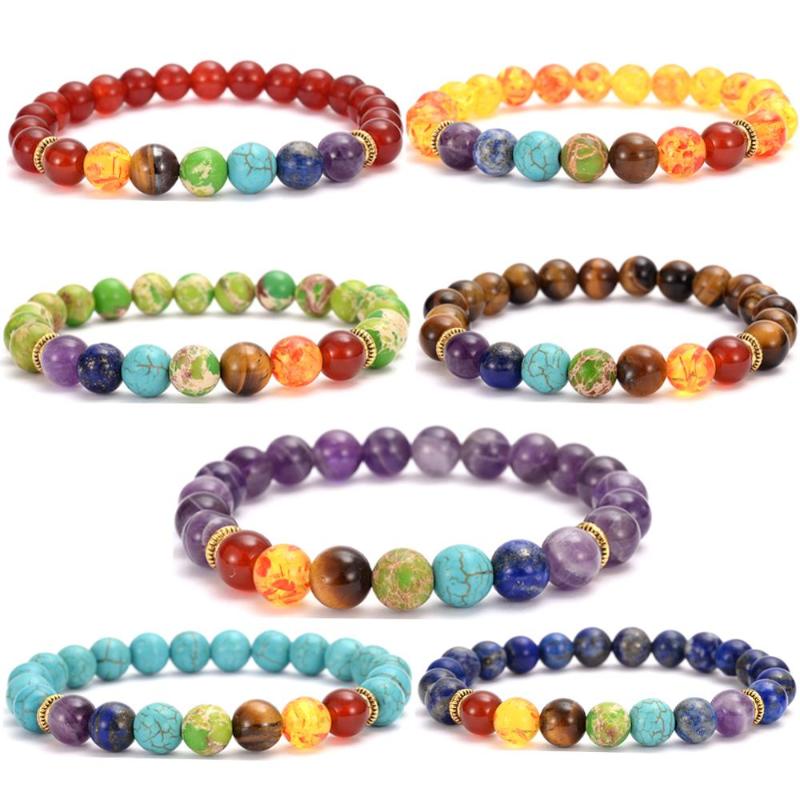 Seven Chakra Stones Strand Stretch Women Bracelets Healing Reiki Balance Protection Yoga Jewelry
Seven Chakra Stones Strand Stretch Women Bracelets Healing Reiki Balance Protection Yoga Jewelry