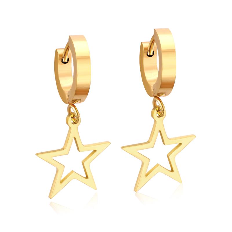 LUXUKISSKIDS Star Drop Earrings For Women Fashion Jewelry Stainless Steel Gold/Steel Earings Brincos aretes pendientes brincos
LUXUKISSKIDS Star Drop Earrings For Women Fashion Jewelry Stainless Steel Gold/Steel Earings Brincos aretes pendientes brincos
