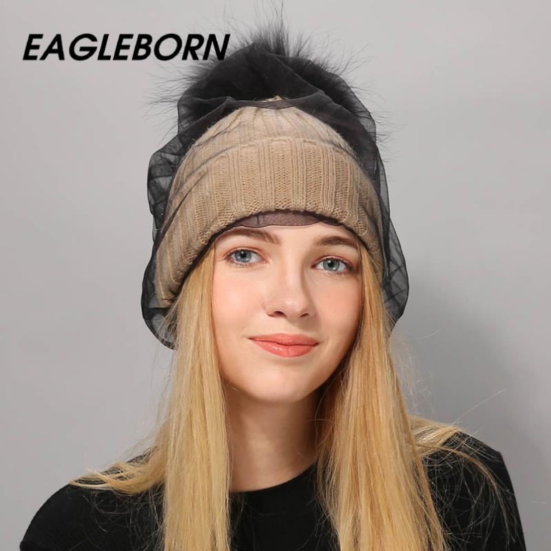 EAGLEBORN Lace knitted women hat fur hats for lady beanies cap girl fur pom poms and wool knitted hat new thick female cap, Beige
EAGLEBORN Lace knitted women hat fur hats for lady beanies cap girl fur pom poms and wool knitted hat new thick female cap, Beige