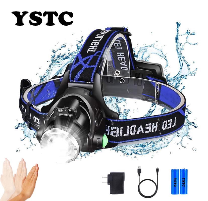 Headlamps LED Headlamp Motion Sensor Headlight 4 Modes T6/L2 Rechargeable Waterproof Zoomable Camping Fishing Light Use 2*18650 Batteries
Headlamps LED Headlamp Motion Sensor Headlight 4 Modes T6/L2 Rechargeable Waterproof Zoomable Camping Fishing Light Use 2*18650 Batteries