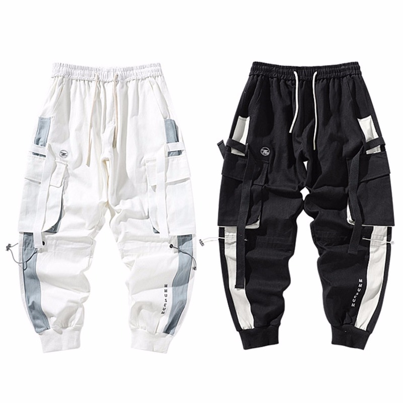 Men Fashion Ribbons Color Block Black Pocket Cargo Pants Harem Joggers Harajuku Sweatpant Hip Hop Trousers Sweatpants
Men Fashion Ribbons Color Block Black Pocket Cargo Pants Harem Joggers Harajuku Sweatpant Hip Hop Trousers Sweatpants