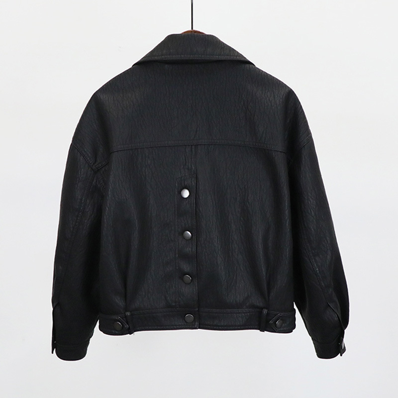 Top Quality Original Design Women's female's slim Leather Jacket Blazer new Punk DJ leather short jacket Motorcycle Jacket 4colors