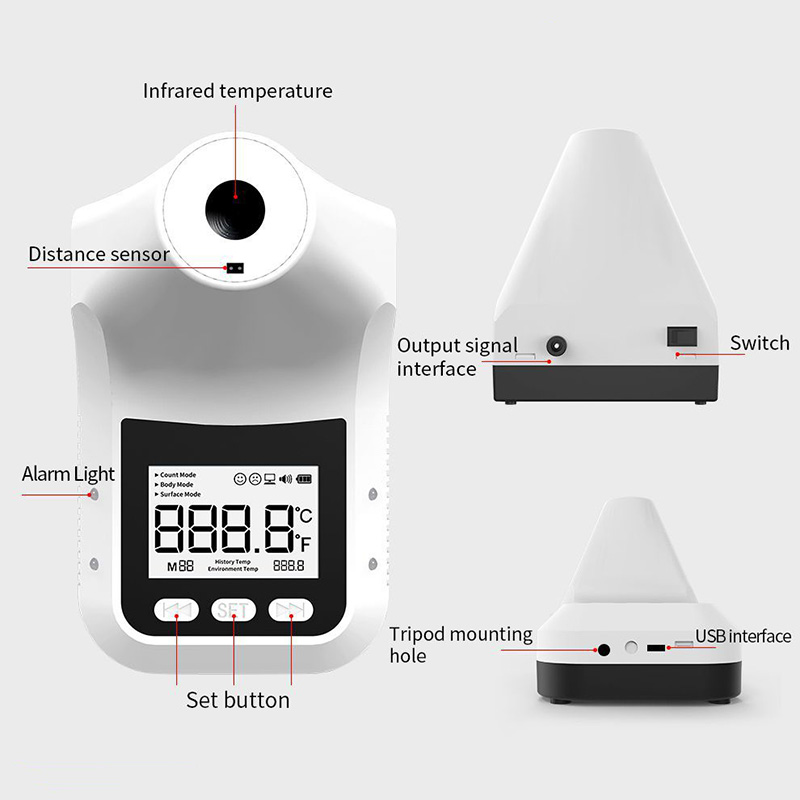 New Arrival K3 Pro Infrared Thermometer K3PRro Non-contact Body Temperature Sensor Tester Large Screen Display Voice Broadcast