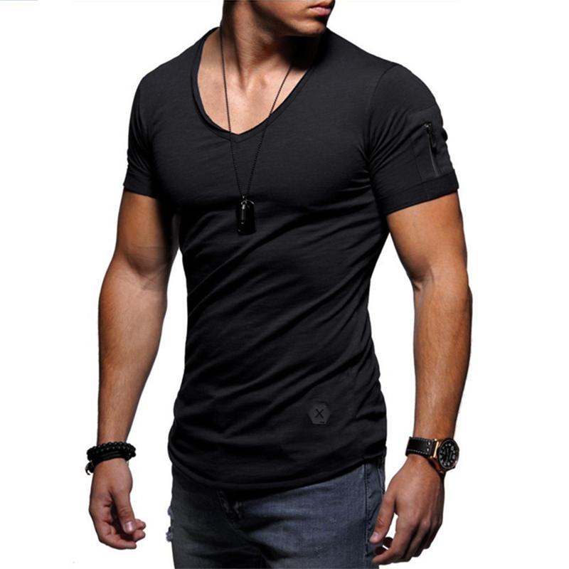 2020 New V collar T shirt Men Fitness Bodybulding T shirts High Street Summer Short Sleeve Zipper t-shirts tops Plus Size S-5XL, Black
2020 New V collar T shirt Men Fitness Bodybulding T shirts High Street Summer Short Sleeve Zipper t-shirts tops Plus Size S-5XL, Black